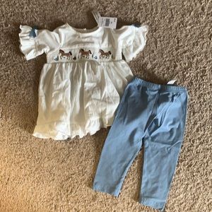 Brand new 2 piece baby girl set